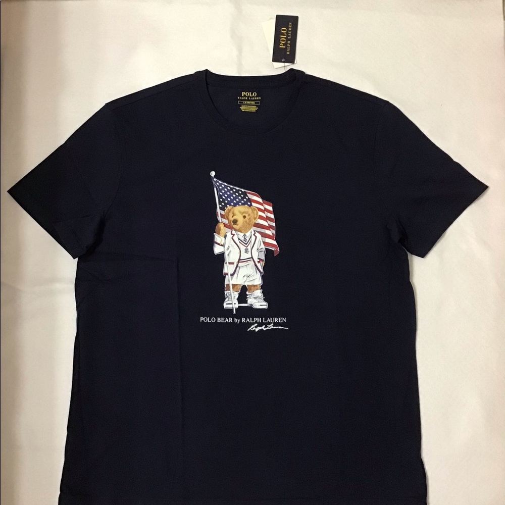 NWT POLO RALPH LAUREN MENS COTTON BEAR T -SHIRT
